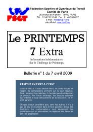 Bulletin nÂ° 1 du 7 avril 2009 - Challenge - FSGT