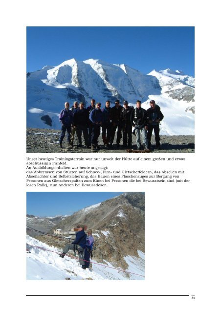 Bergtour 2001 Gletscherkurs - Alpinschule OASE-Alpin