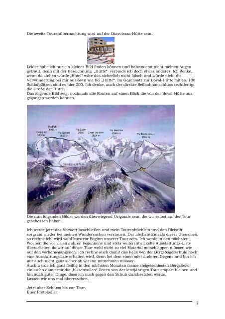 Bergtour 2001 Gletscherkurs - Alpinschule OASE-Alpin