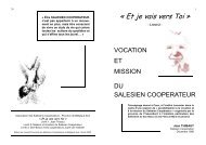 vocation et mission du salesien cooperateur - Coopdonbosco