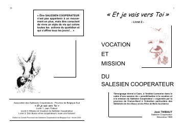vocation et mission du salesien cooperateur - Coopdonbosco