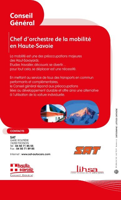 Horaires 123 - Conseil Général de Haute-Savoie