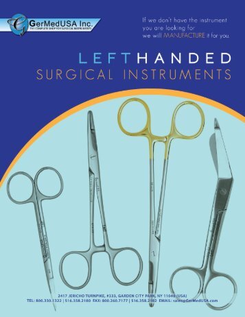 Left Handed Surgical Instruments - GermedUSA Inc.