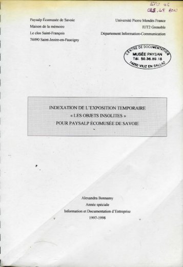 Télécharger le document - Mémoire Alpine