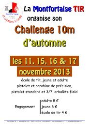 Challenge 10m d'automne - Tir Sportif Cholet