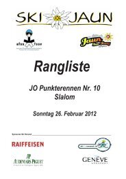 Deckblatt Rangliste 1258 - 26.02.2012 - Geneva Ski Team