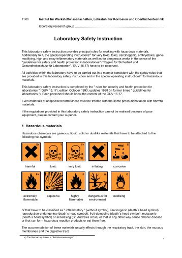 Laboratory Safety Instruction - LKO