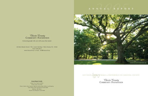 05 annual report V4 - Chester County Community Foundation