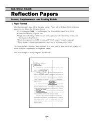 Reflection Paper Requirements - Salesianum School