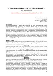 Computer algebra e calcolo infinitesimale.pdf - Matematica