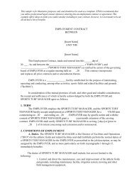 EMPLOYMENT CONTRACT BETWEEN 1. TERM The ... - STMA