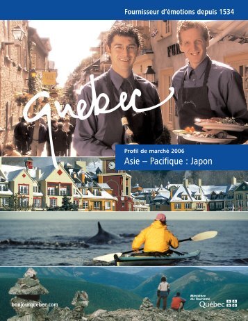 Profil de marchÃ© : Japon - Tourisme QuÃ©bec