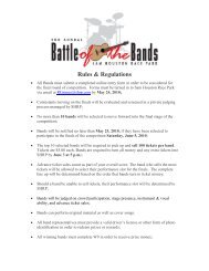 Battle of Sam 2009 Battle of the Bands Rules & Regulations