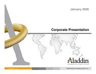 Corporate Presentation January 2008 - SafeNet