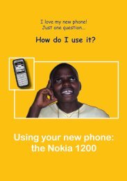 Using your new phone: the Nokia 1200 - fourthway