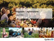 Diagnostic â Agrotourisme - Tourisme QuÃ©bec