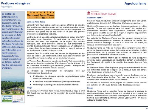 Diagnostic â Agrotourisme - Tourisme QuÃ©bec