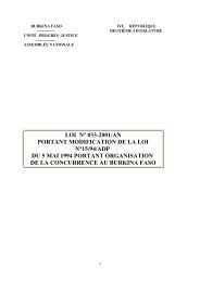 LOI NÂ° 033-2001/AN PORTANT MODIFICATION DE ... - Associations