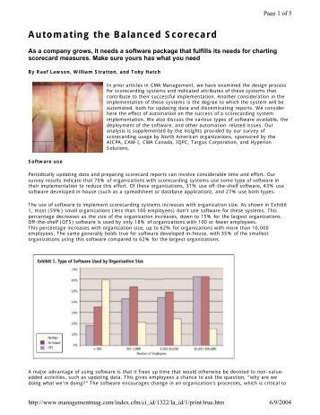 How Balanced Scorecards Work For Statoil On