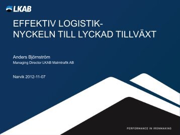 EFFEKTIV LOGISTIK- NYCKELN TILL LYCKAD TILLVÃXT