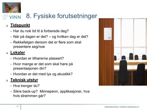 Minikurs i presentasjonsteknikk oktober 2012