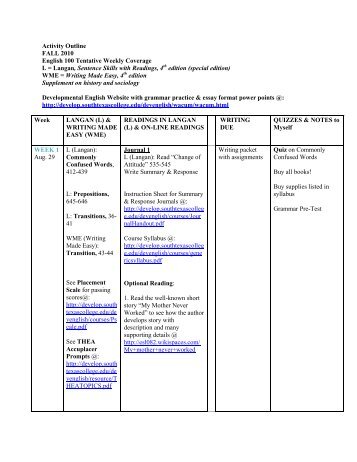 Course Outline