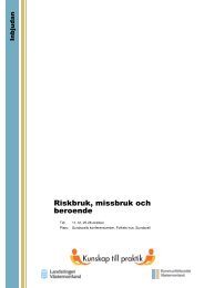 In b ju d a n Riskbruk, missbruk och beroende - KommunfÃ¶rbundet ...