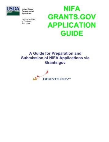 USDA-NIFA Grants.gov Application Guide (PDF) - UC Agriculture ...