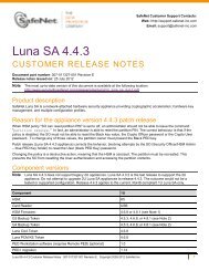 Luna SA 4.4.3 - Secure Support - SafeNet