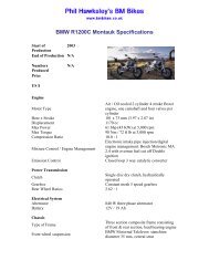 BMW R1200C Montauk Specifications - BM Bikes, BMW Motorcycle ...