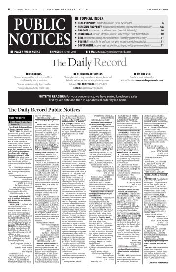 e Daily Record Public Notices - Missouri Lawyers Media