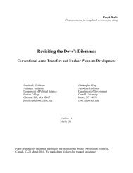 Revisiting the Dove's Dilemma: - Program on Strategic Stability ...