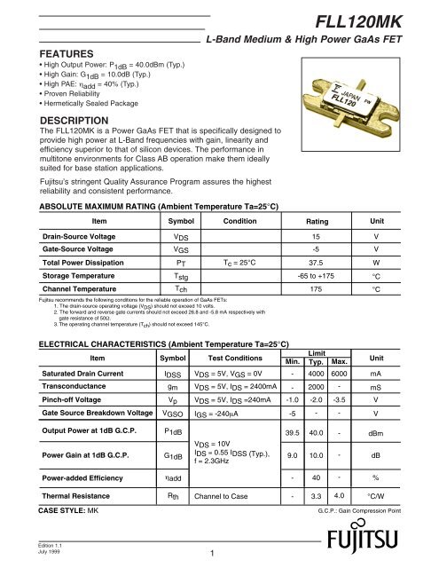 FLL120MK DATASHT(color) - Modelithics, Inc.