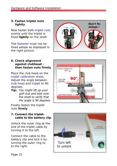 SAM PuttLab Operating Manual - Science & Motion Golf