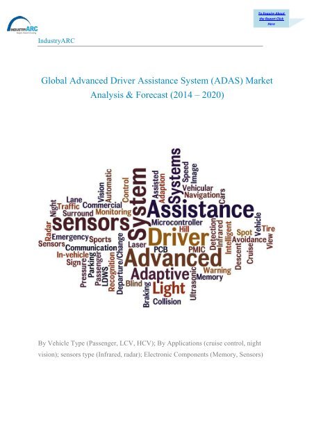 Global Advanced Driver Assistance System &#40;ADAS&#41; Market  Analysis & Forecast 