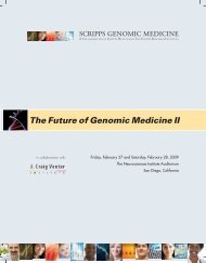 The Future of Genomic Medicine II - Scripps Translational Science ...