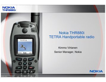Nokia Thr880i TETRA Handportable radio