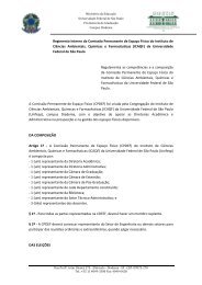 Regimento Interno da ComissÃ£o Permanente de EspaÃ§o ... - Unifesp