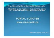 PORTAIL e-CITOYEN www.elmouwatin.dz - MinistÃ¨re de la poste et ...