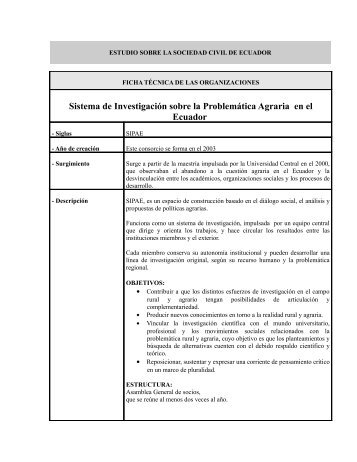 Sistema de InvestigaciÃ³n sobre la ProblemÃ¡tica Agraria en ... - Iepala