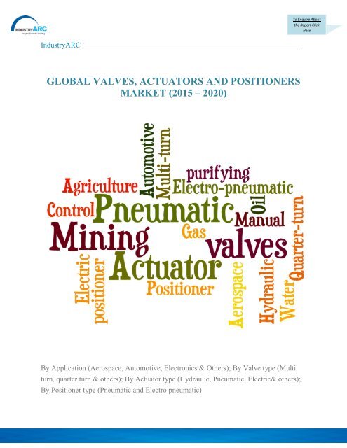 GLOBAL VALVES, ACTUATORS AND POSITIONERS MARKET (2015 – 2020)