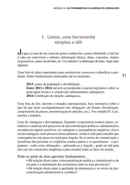 DescentralizaÃ§Ã£o em Angola:um manual para jornalistas - IEPALA