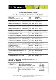 Local Government Act 1919 - Legal Information Access Centre