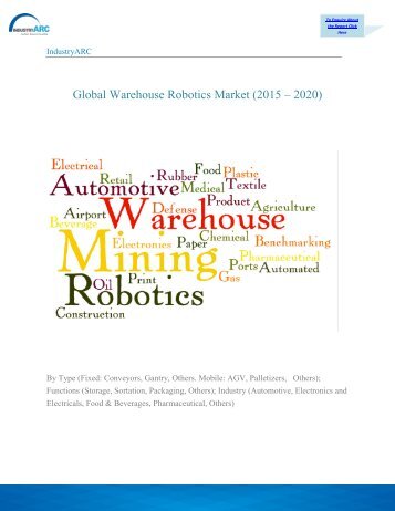 Global Warehouse Robotics Market (2015 – 2020)