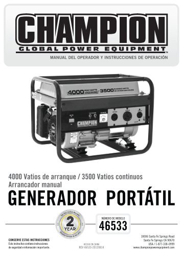 advertencia - Champion Power Equipment