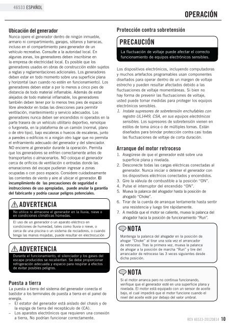 advertencia - Champion Power Equipment