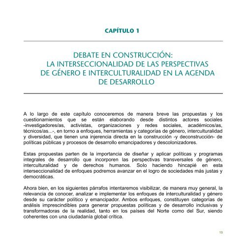 gÃ©nero, interculturalidad y sostenibilidad en la agenda de ... - IEPALA