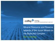 Mineral Resource and Reserve aspects of the Junior ... - SAMCODE