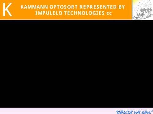 New Trends in Optical Sorting - SAMCODE