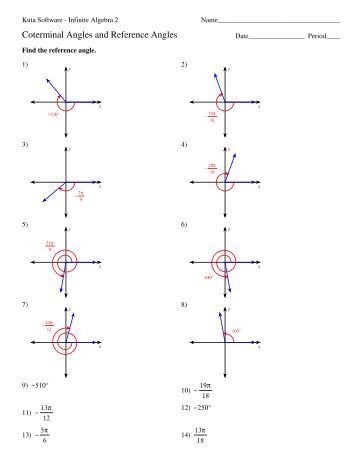 Worksheets Reference Angle Worksheet coterminal angles and reference pdf kuta software eastchester high school